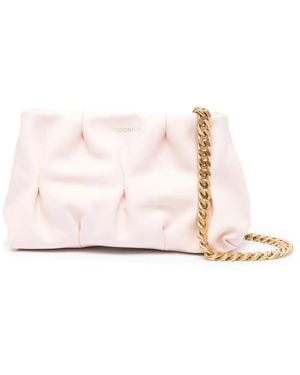 Coccinelle Chain-Handle Leather Satchel Bag - Pink