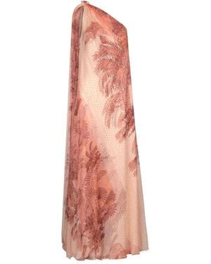 Johanna Ortiz Elegant Freedom One-shoulder Print Maxi Dress - Pink