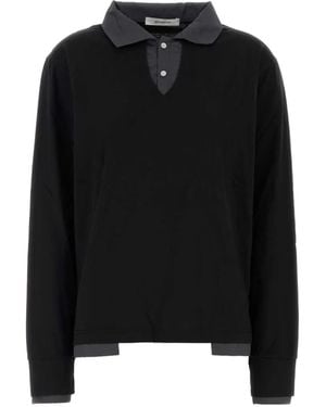 GIMAGUAS Luis Layered-Effect Polo Shirt - Black