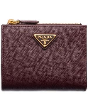 Prada Small Saffiano Leather Wallet - Purple