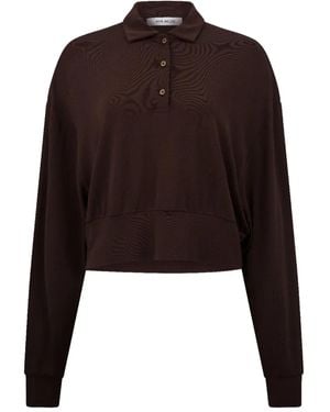 AYA MUSE Geknöpftes Poloshirt - Schwarz