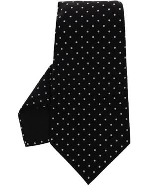 Dolce & Gabbana Polka-Dot Silk Tie - Black