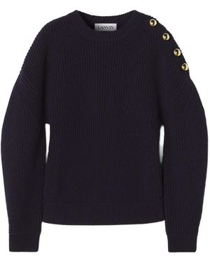Lanvin リブニット セーター - ブルー