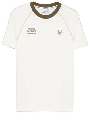 Sergio Tacchini T-Shirt Mit Logo-Stickerei - Weiß