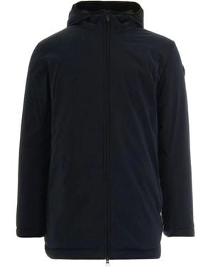 Colmar Logo-Patch Hooded Jacket - Blue