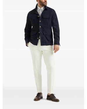 Brunello Cucinelli ギャバジン パンツ - ブルー