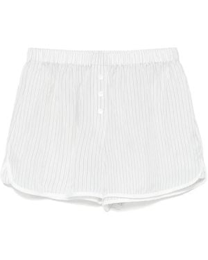 Frankie Shop Brenna Gestreepte Shorts - Wit