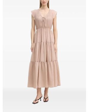 GAUDI Gestuftes Midikleid Mit Falten - Pink