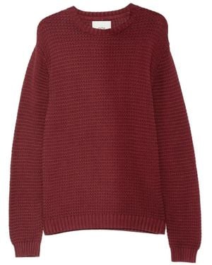 Arte' Pull À Logo Brodé En Maille Épaisse - Red