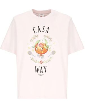 CASABLANCA T-Shirt À Imprimé Graphique - Rose