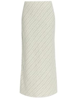 Samsøe & Samsøe Saagneta Striped Maxi Skirt - White