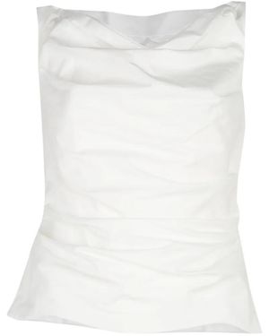 Jonathan Simkhai Maisel Draped Top - White