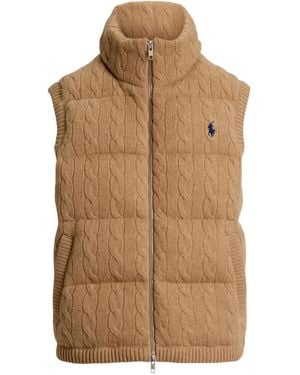 Polo Ralph Lauren Kabelgebreide Bodywarmer - Bruin