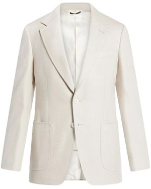 Tom Ford Notch Lapels Blazer - White