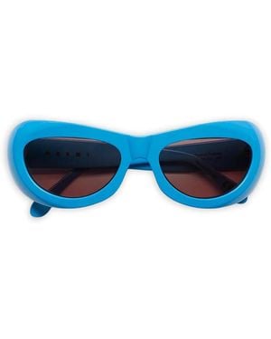 Marni Gafas de sol Field of Rushes con montura oval - Azul