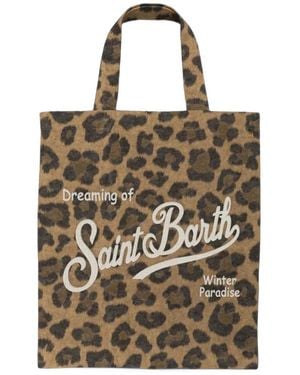 MC2 Saint Barth Leopard-Print Tote Bag - Natural