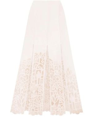 ALÉMAIS Rosemary Embroidered Skirt - White