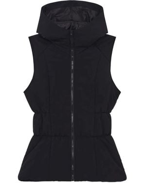 Repetto Hooded Sleeveless Down Gilet - Black