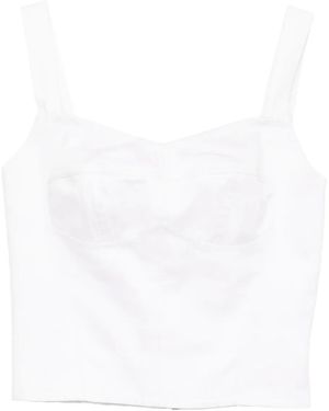 BLAKLACE Panelled Top - White