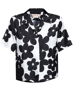 Marni Elegant Silk Shirt For - Blue
