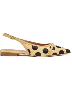 Malone Souliers Escarpins Plats Jama À Pois - Natural