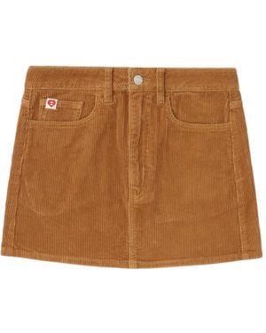 A Bathing Ape Corduroy Heart Pocket Mini Skirt - Brown