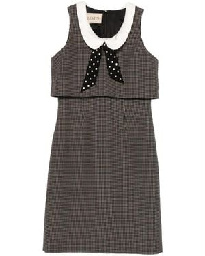 Valentino Garavani Patterned collared dress - Schwarz