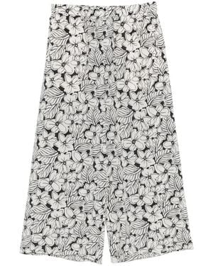 Weekend by Maxmara Nirvana Floral-Pattern Pants - White