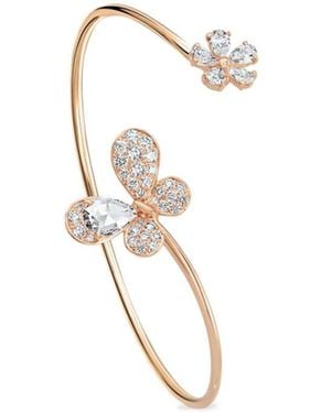 David Morris 18Kt Rose Pixie Diamond Bangle - White