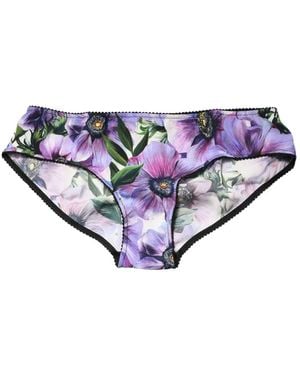 Dolce & Gabbana Floral-Print Briefs - White