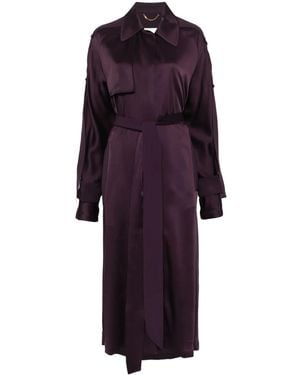 Victoria Beckham Gabardina con cierre de lazo - Morado