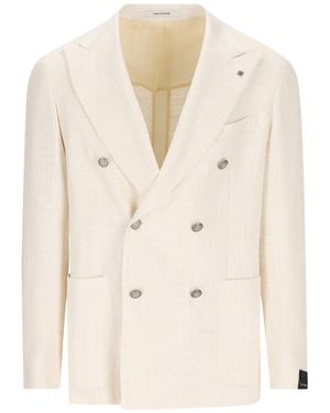 Tagliatore Double-Breasted Pocket Blazer - Natural