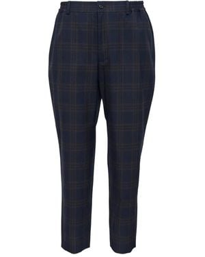 Comme des Garçons Check-Print Pants - Blue