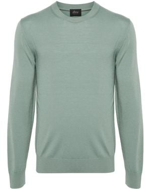Brioni Fine-Knit Wool Sweater - Green