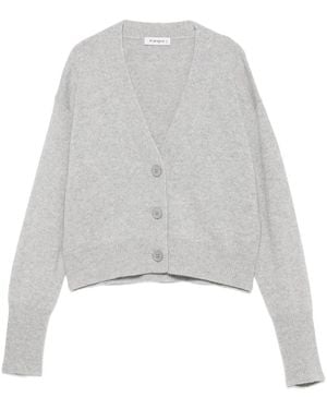 Kangra Cardigan Con Bottoni E Scollo A V - Bianco