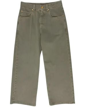 Brunello Cucinelli Wide-Leg Cropped Pants - Green