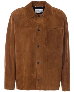 Saint Laurent Button-Fastening Shirt Jacket - Brown