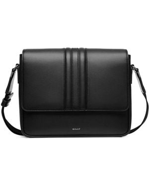 Bally Mythos Stripes-Detail Crossbody Bag - Black
