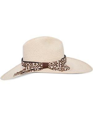 Johanna Ortiz Patterned Ribbon Hat - Natural