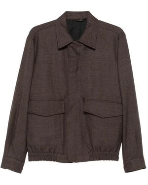 Briglia 1949 Flap-Pocket Elasticated-Hem Jacket - Brown