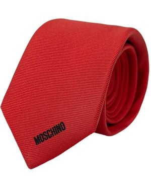 Moschino Cravate À Logo Nounours Imprimé - Rouge