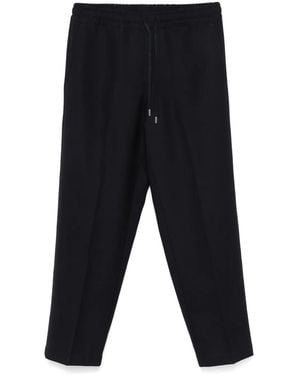 Costumein Virgin Wool Tapered Drawstring Trousers - Blue