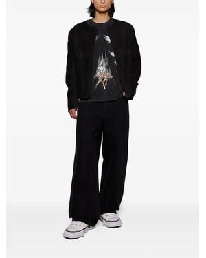 Who Decides War Nefarious Printed T-Shirt - Black