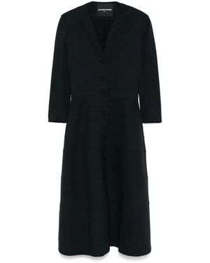 Aganovich Panelled Coat - Black