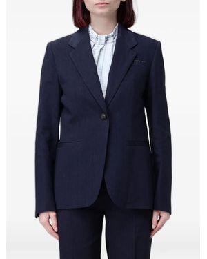 Tela Single-Breasted Blazer - Blue