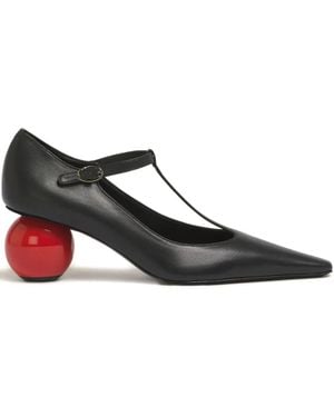Marni Pumps Con Cinturino A T 60Mm - Nero