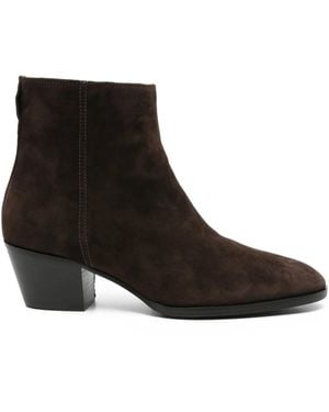 Evaluna 50Mm Suede Zip-Fastening Ankle Boots - Black