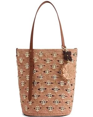 Rabanne Bolso Bombonera De Ganchillo - Marrón