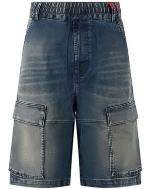 DIESEL Cargo Denim Shorts - Blue