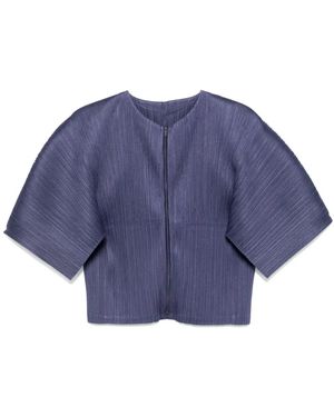 Pleats Please Issey Miyake Monthly Color: August カーディガン - ブルー